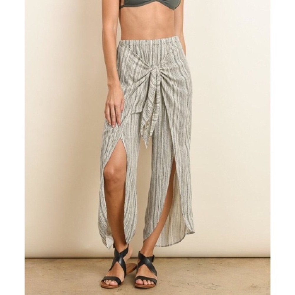 Dress forum open flows tie pants